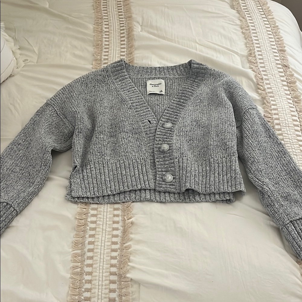 Gray Button-Up Women's Sweater